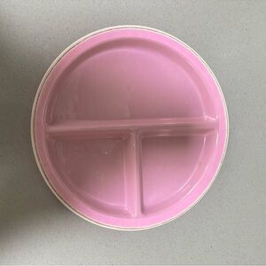 Pottery Barn Kids Pink Divided Plate